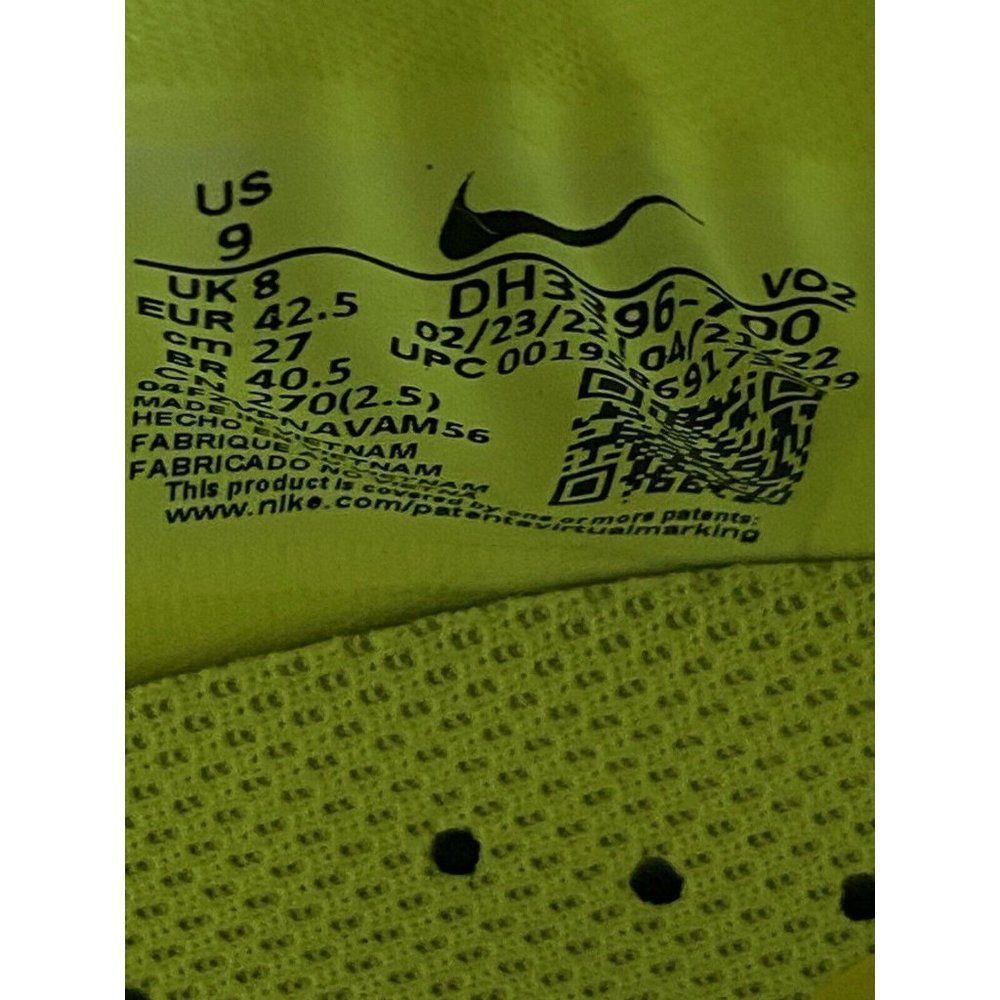 Nike Superrep Cycle 2 NN Men's Size 9 Volt Black-White DH3396-700 NEW - Picture 13 of 15